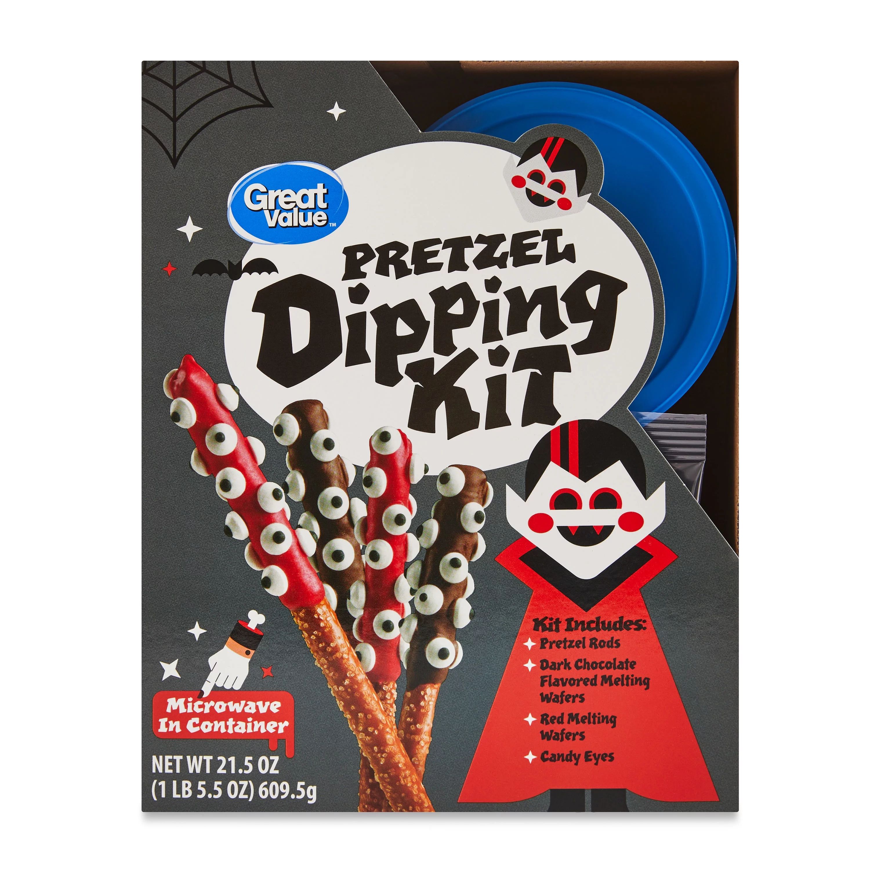 Great Value Halloween Pretzel Dipping Kit, 21.5 oz - Walmart.com | Walmart (US)