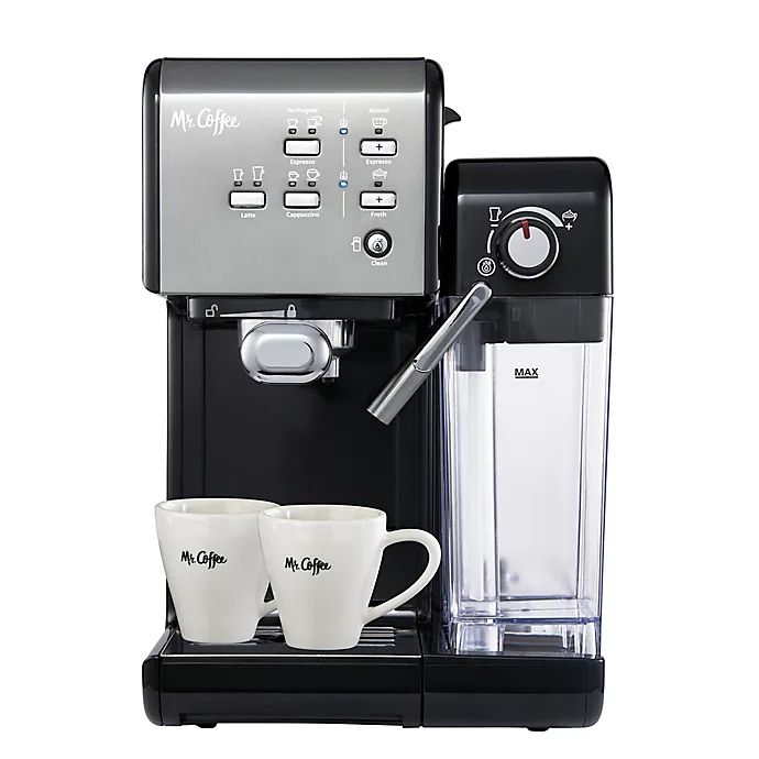 Mr. Coffee® One-Touch CoffeeHouse Espresso and Cappuccino Machine in Black Stainless | Bed Bath ... | Bed Bath & Beyond