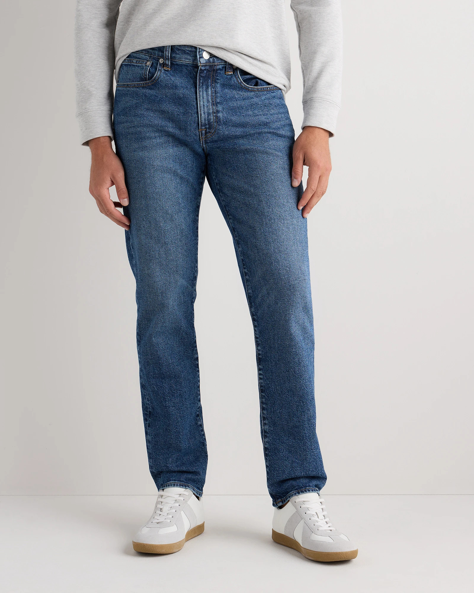 Quince | Men's Comfort Stretch Relaxed Straight Jeans in Arctic Blue, Size 30X30, Organic Cotton | Quince