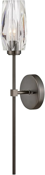 Hinkley Ana Indoor Wall Sconce, Elegant, Glam Modern Light Fixture, Faceted Heavy-Cut Crystal Sha... | Amazon (US)