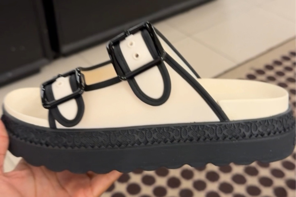 These are a must have in your summer shoe rotation. Love at first sight. They are called Coach Lainey Rubber Sandal. Chalk/black. It comes in other colors but this is my fave!

#LTKStyleTip #LTKSeasonal #LTKSummerSales