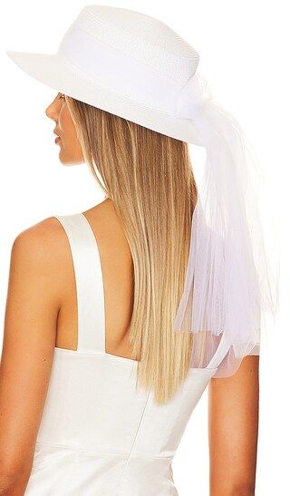 Bridal Bow Hat in White | Revolve Clothing (Global)