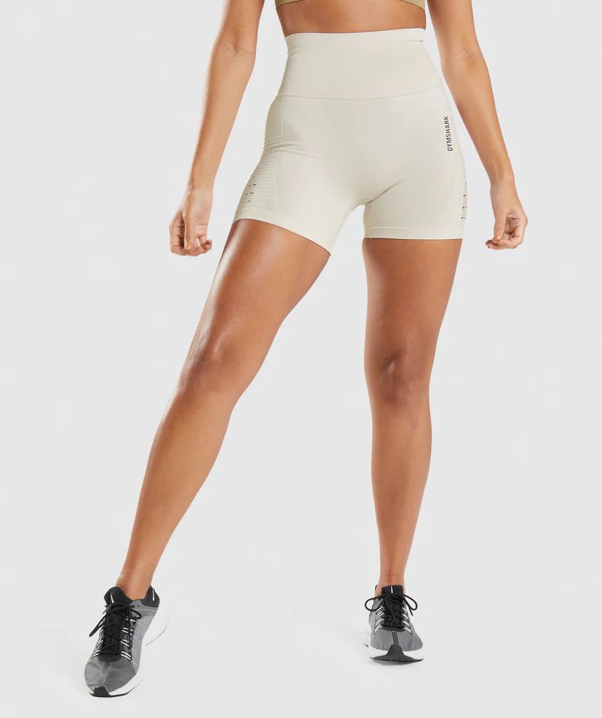 Gymshark Energy Seamless Shorts - Coconut White | Gymshark (Global)
