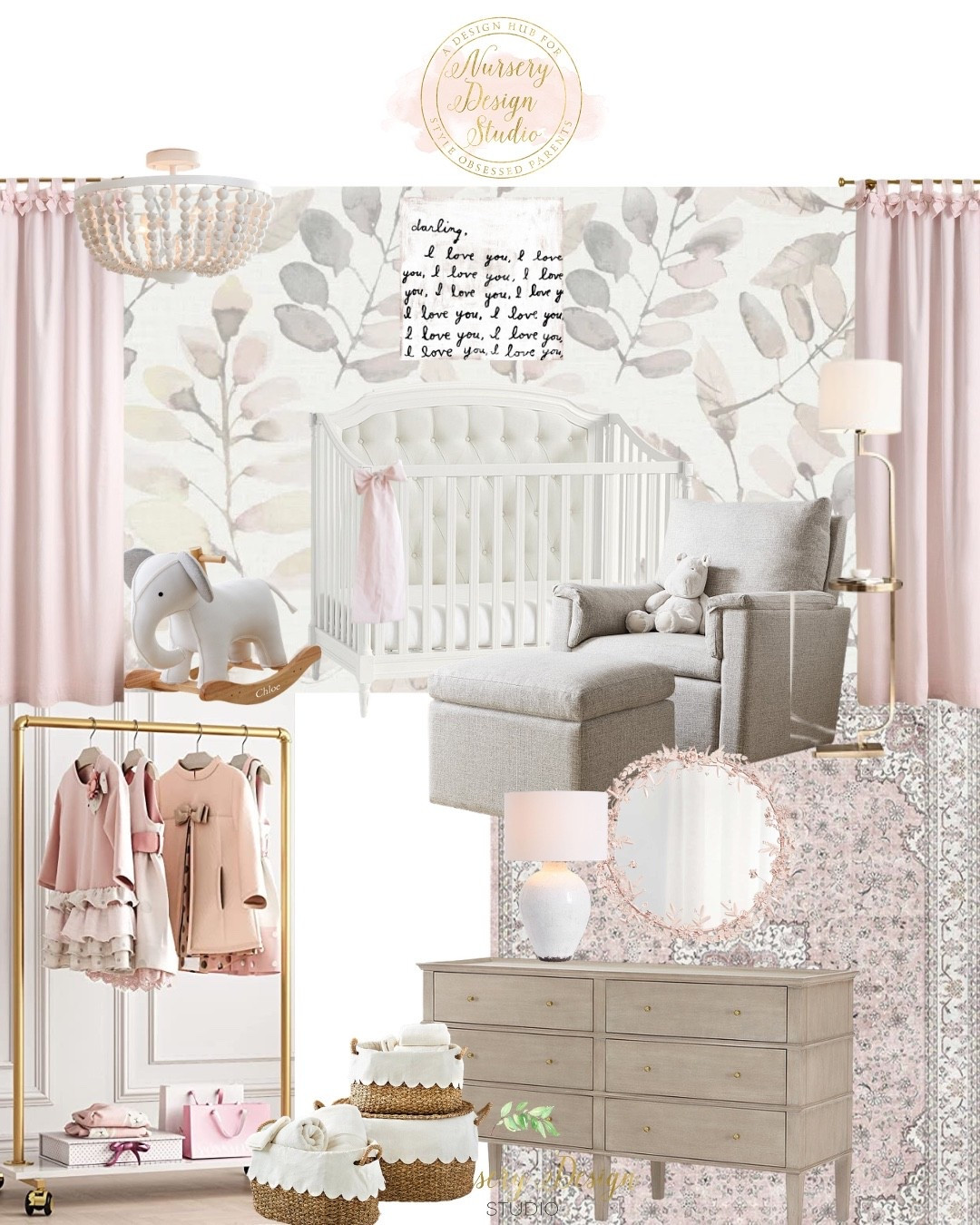 Shop  Casie’s nursery edit—every piece from the blush curtains and cloud‑soft recliner to the dresser, closet rack, and scalloped baskets is linked for easy add‑to‑cart.

#LTKBaby #LTKBump #LTKKids