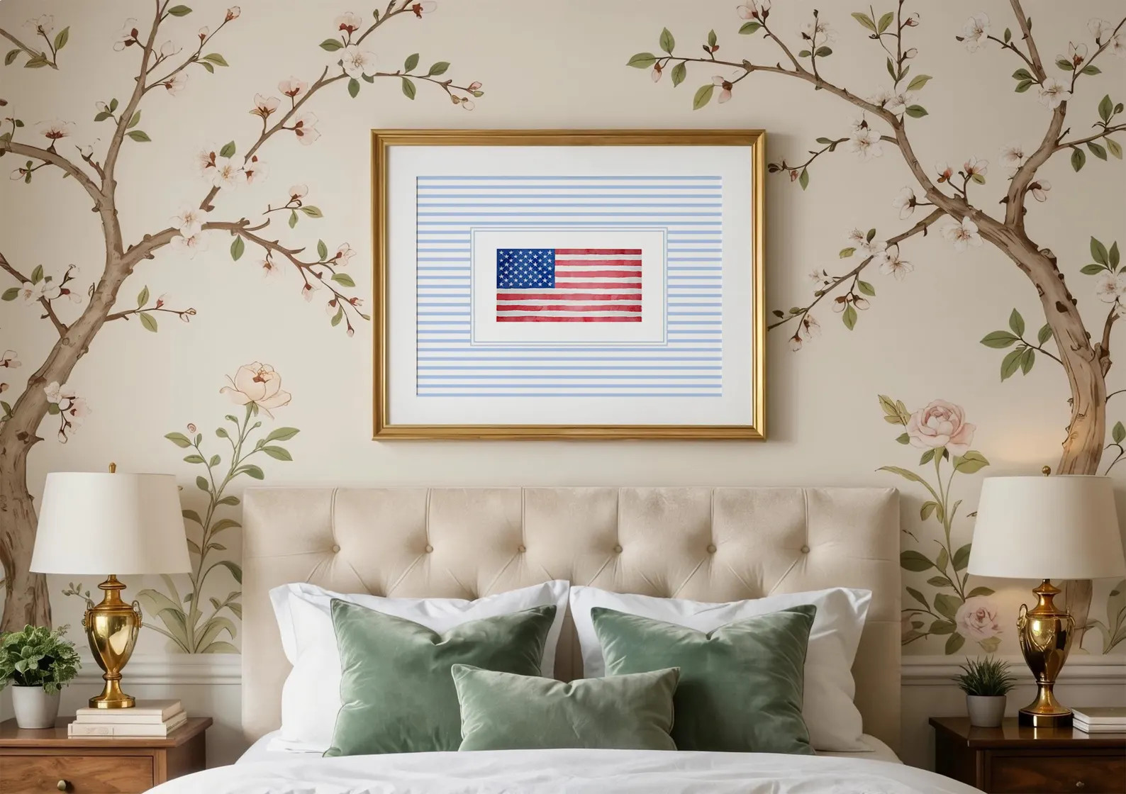 Watercolor American Flag Print: Patriotic Nursery Decor (Digital Download) | Etsy (Global)