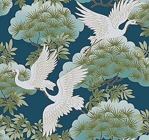 York Wallcoverings AF6592 Sprig & Heron Wallpaper Blue | Amazon (US)