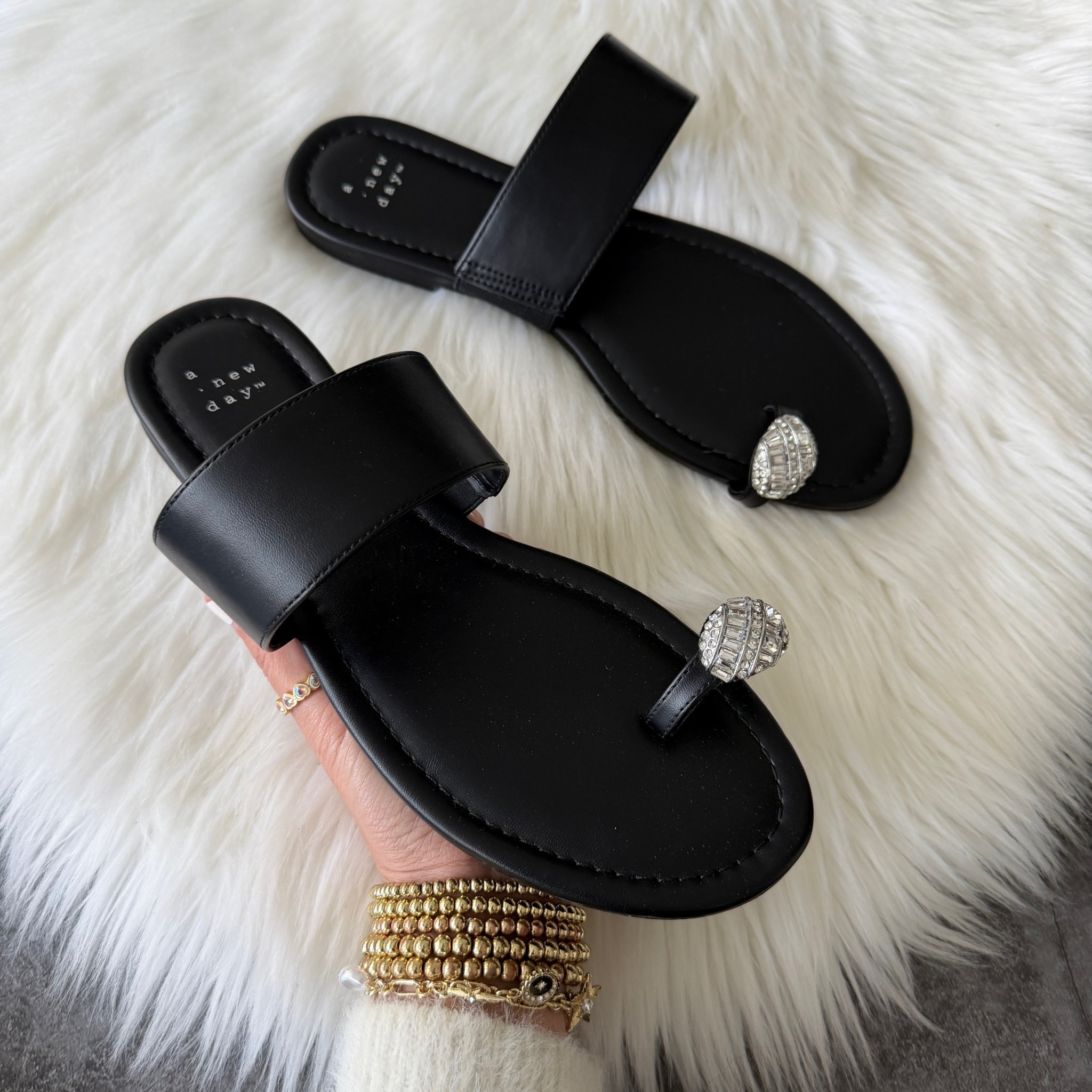 Women’s Stella Sandals with Memory Foam Insole - A New Day™ runs true to size