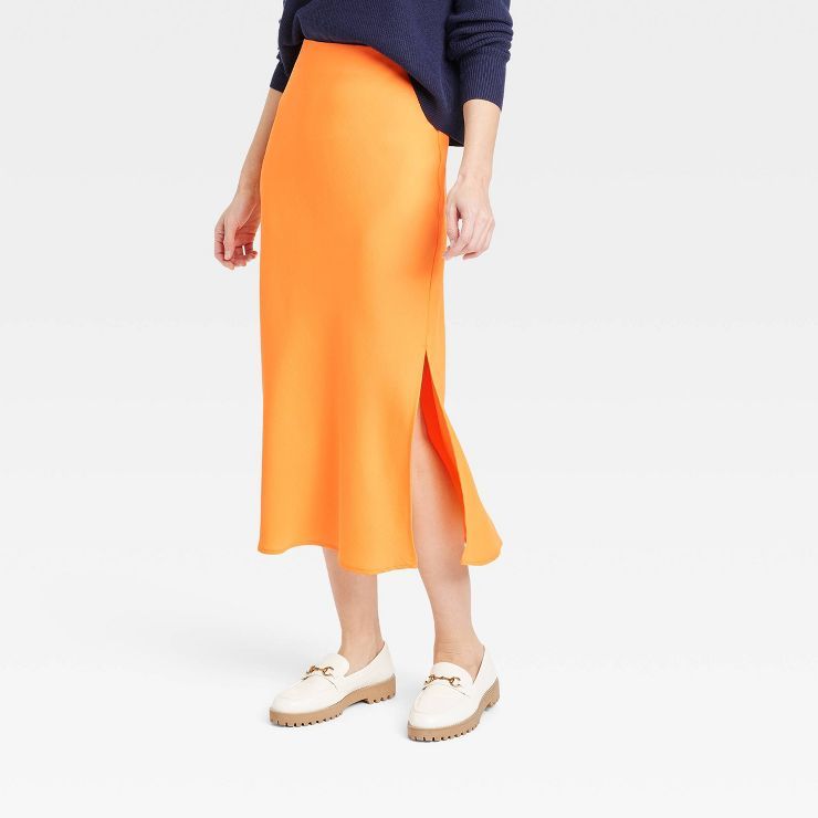 Women's Midi A-Line Slip Skirt - A New Day™ | Target