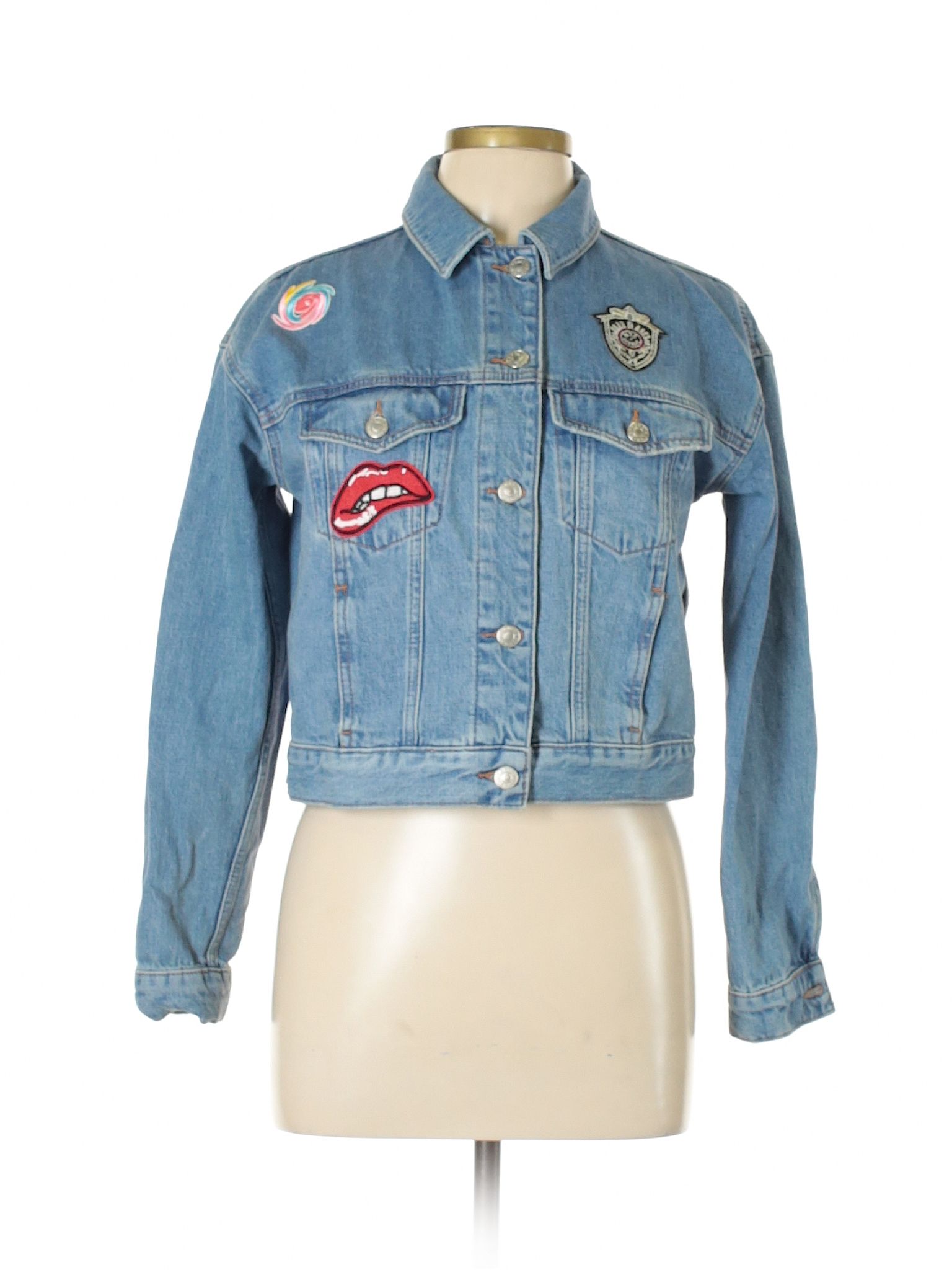 Topshop Denim Jacket Size 6: Blue Women's Jackets & Outerwear - 32580257 | thredUP