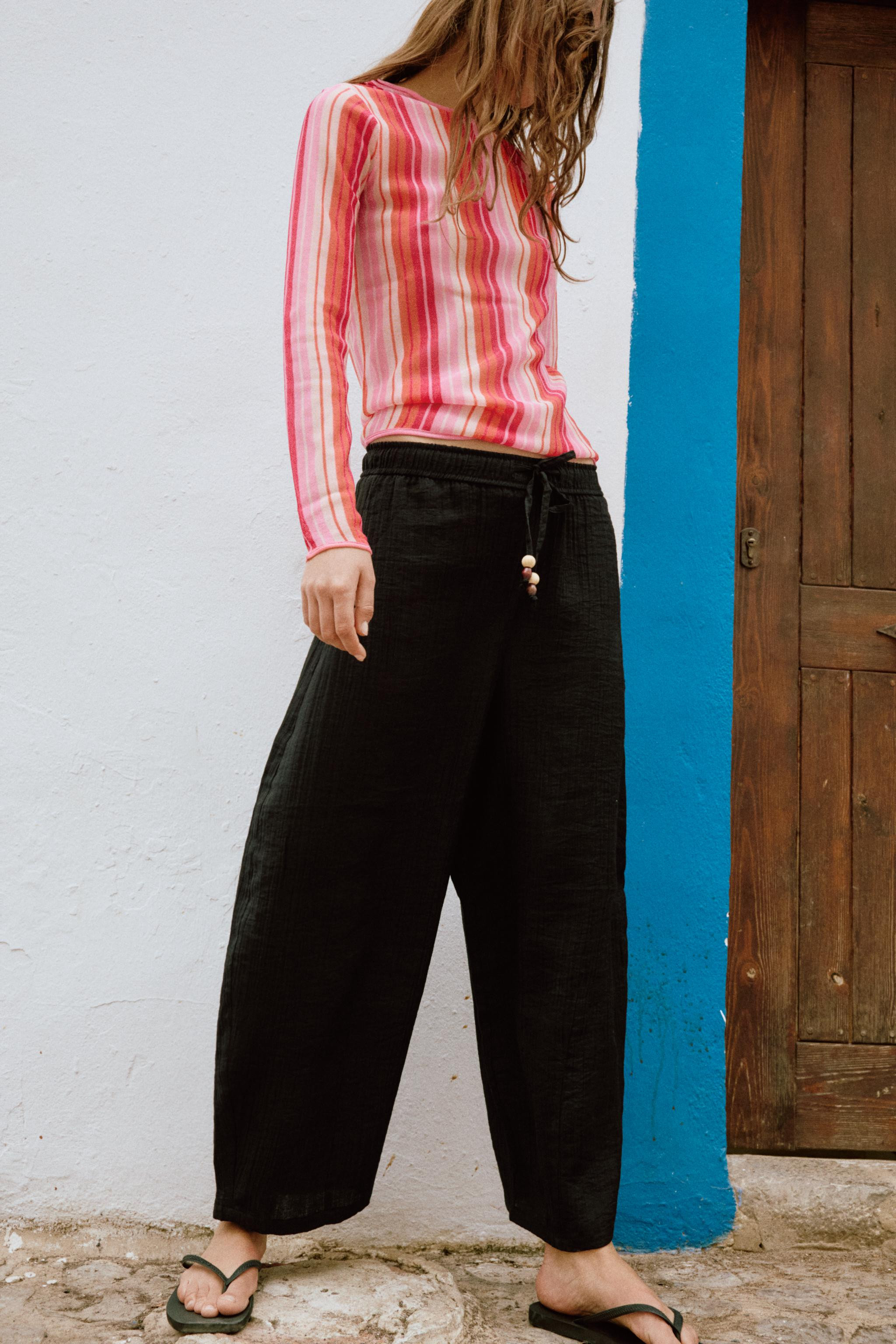 RUSTIC BARREL TROUSERS | Zara UK