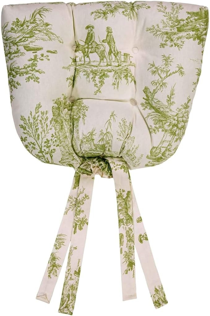 Bouvier Green - Toile Chair Pad - Pack of 4, Cotton, Indoor (4) | Amazon (US)