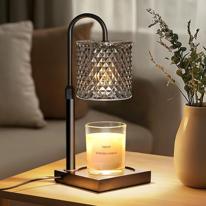 Candle Warmer Lamp with Timer Dimmer Adjustable Height, Candle Warmer with 2 Bulbs for Jar Candle... | Amazon (US)