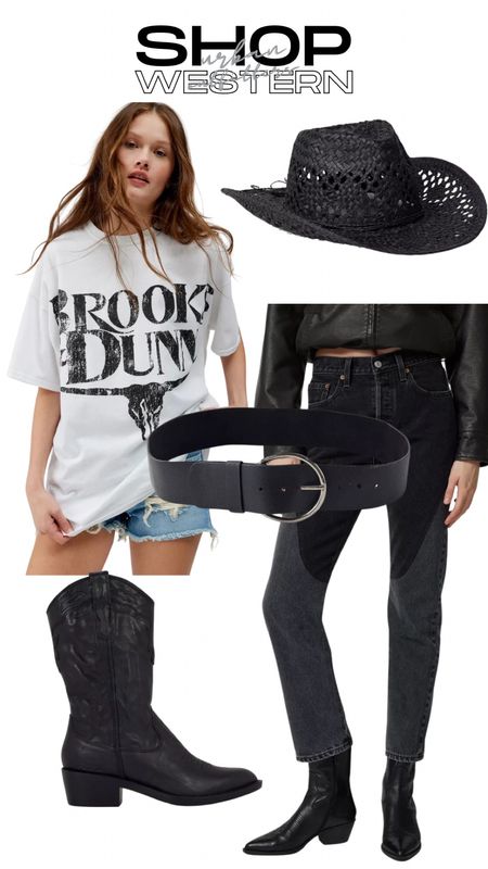 Urban outfitters, western outfits, country concert outfit, festival outfit, spring outfit, vacation outfit, cowboy boots, big belt, cowboy hat, graphic tee 

#LTKfindsunder100 #LTKFestival #LTKparties