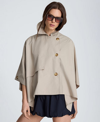 Women's Notch Collar Trench Cape Jacket | Macy's
