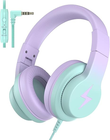 Candy Bila Kids Headphones, Wired Headphones for Kids Over Ear with Microphone, Foldable Headphon... | Amazon (US)
