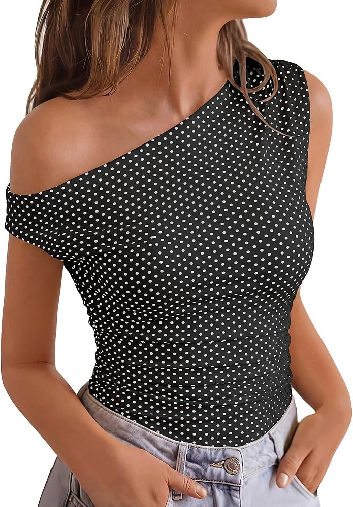 NOLLSOM Spring Tops for Women Trendy Off The Shoulder Top Going Out T Shirts Casual Floral Blouse... | Amazon (US)