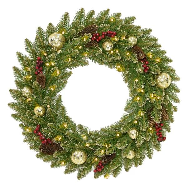 Dunhill Fir 24'' Lighted Wreath | Wayfair North America