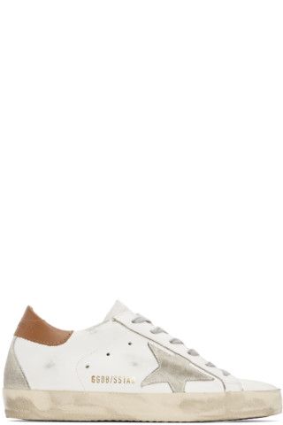 White & Brown Super-Star Classic Sneakers | SSENSE