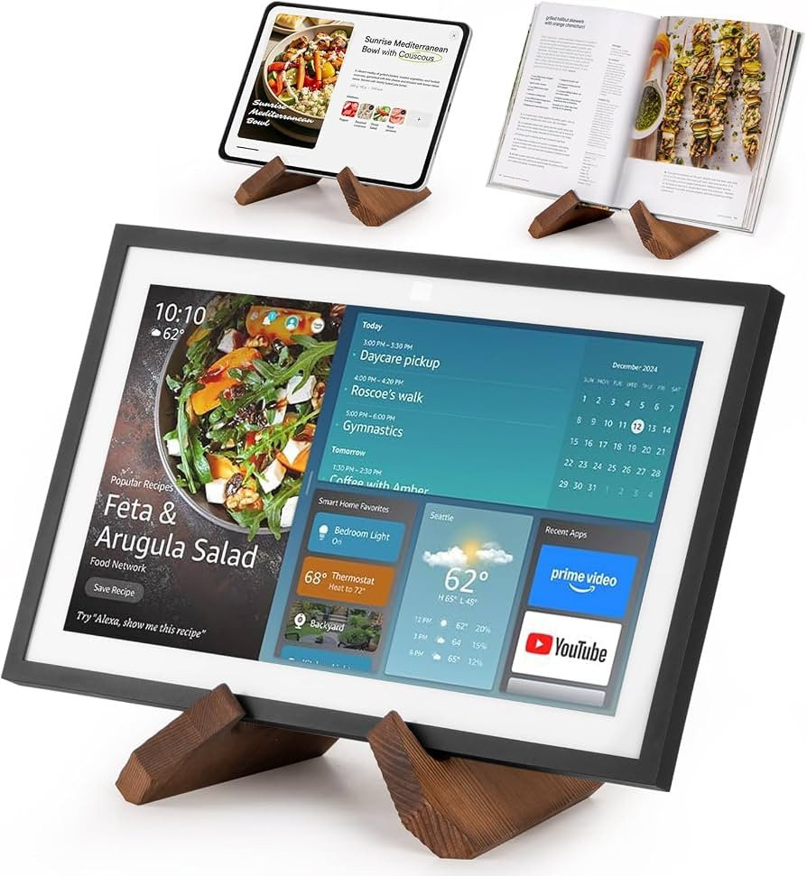 ANBOXIT Solid Wood Stand Stand for Echo Show 15/21\uff0cRustic Display Holder | Amazon (US)