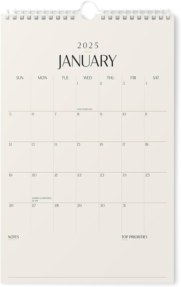 Calendar 2025 - Vertical 11x17 2025 Wall Calendar Runs Until June 2026 - Easy Planning with the A... | Amazon (US)