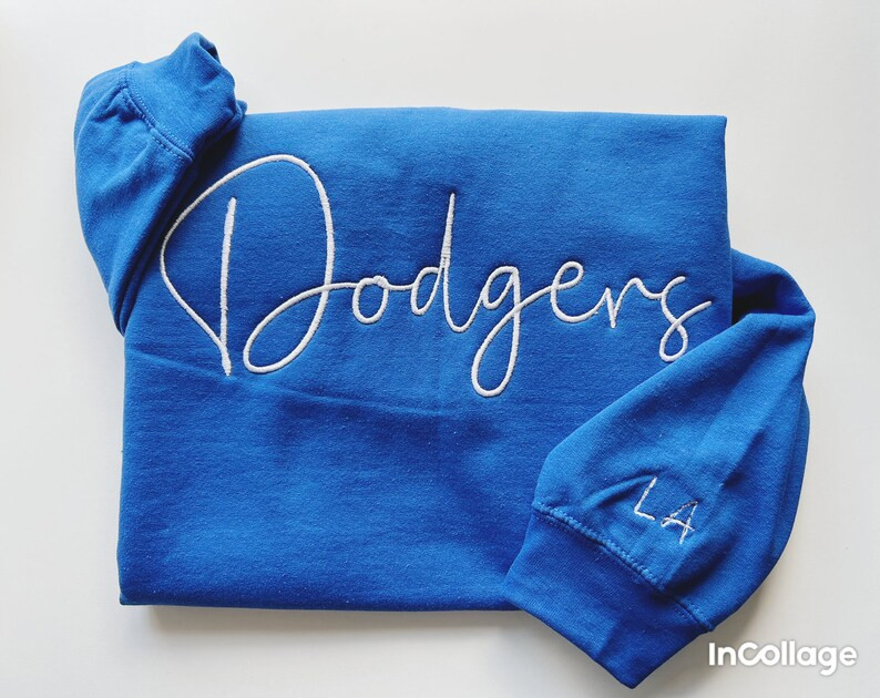 LA Baseball Embroidered Sweatshirt - Etsy | Etsy (US)