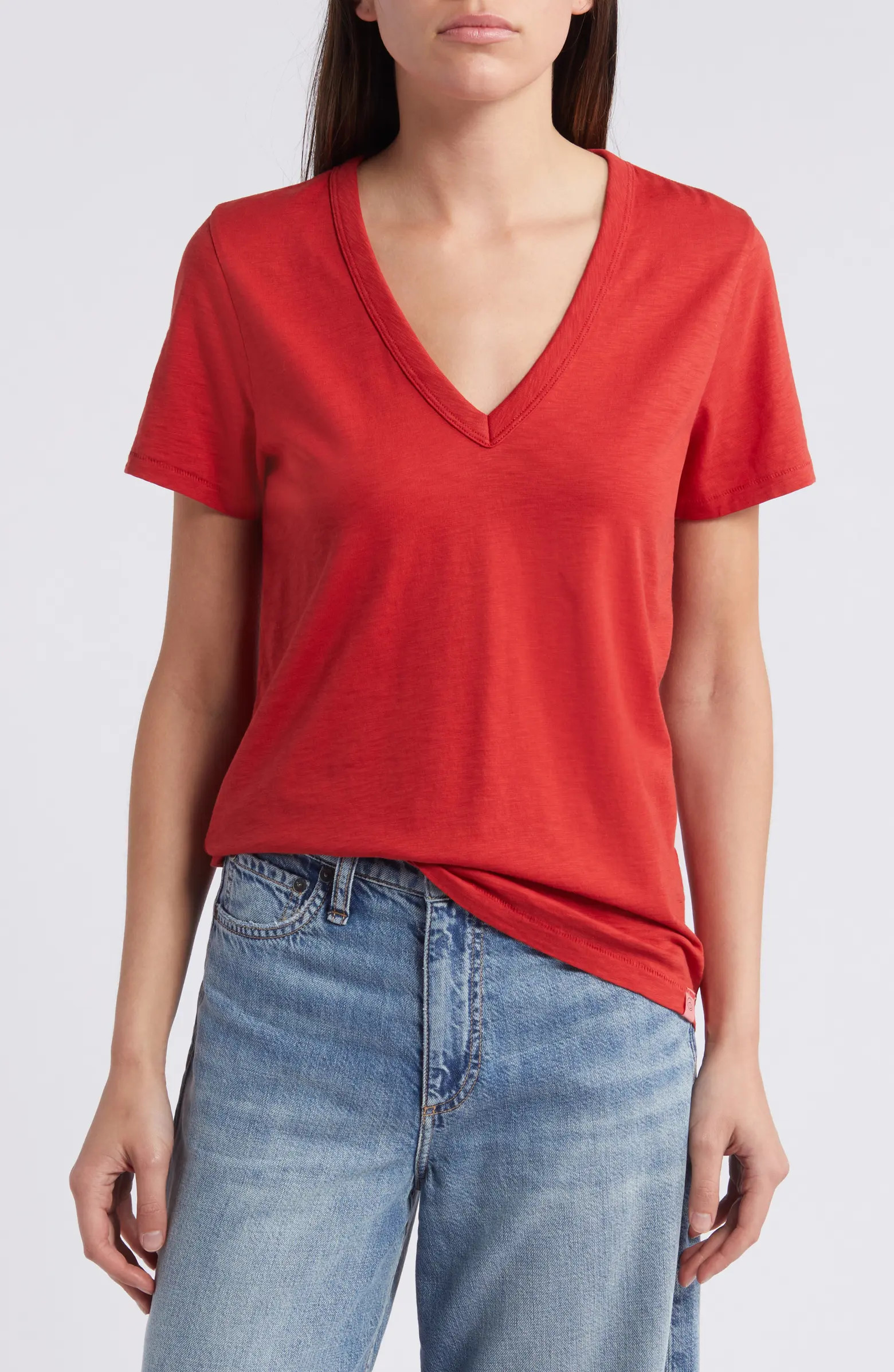 rag & bone The Vee Slub Cotton T-Shirt | Nordstrom | Nordstrom