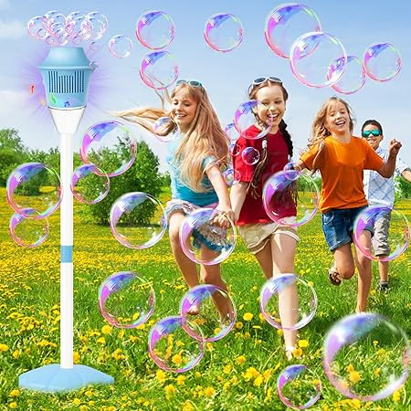 Bubble Machine with Light for Kids, Automatic Height 47" Vertical Bubble Maker, Battery Operated ... | Amazon (US)