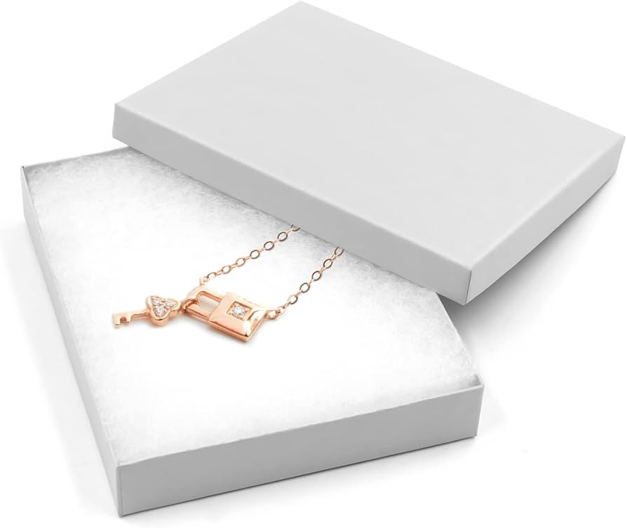 Cardboard Jewelry White Gift Boxes 10 Pack6x5×1 inches, its apply to displaying necklaces, rings... | Amazon (US)