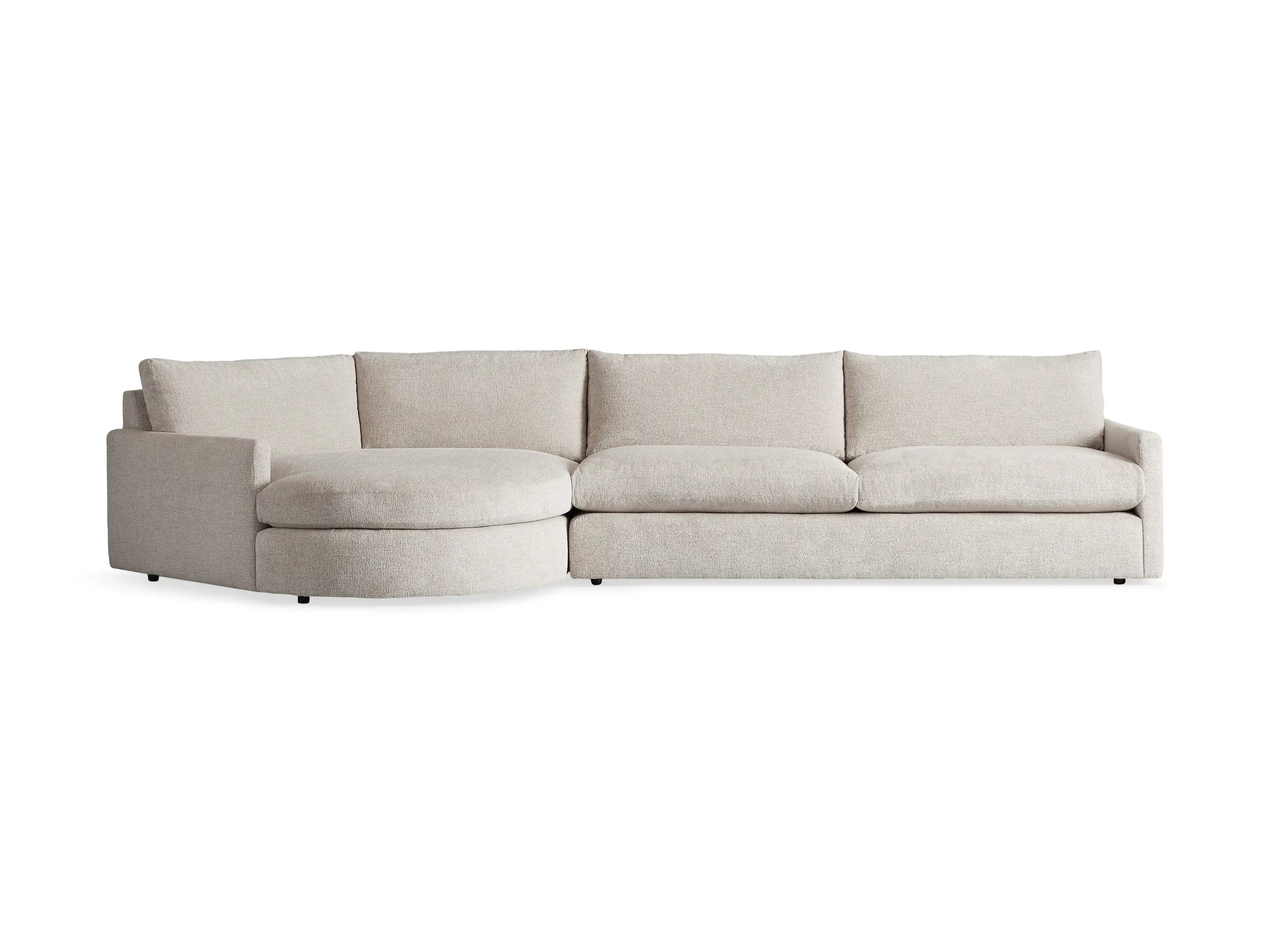Kipton Two Piece Sectional with Chaise Wedge | Arhaus