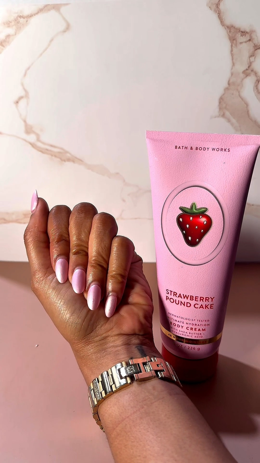 Pretty & pink💖 Strawberry Pound Cake- An OG Bath & Body Works fav scent💅🏽🌸 #selfcare #bathbodyworks 

#LTKSaleAlert #LTKselfcare #LTKBeauty