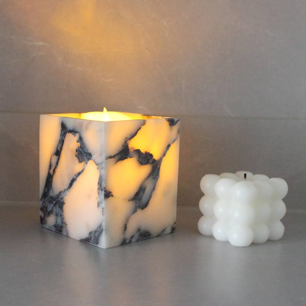 Calacatta Viola Marble Toothbrush Holders for Bathroom, Natural Marble Canisters, Makeup Brush Ho... | Amazon (US)