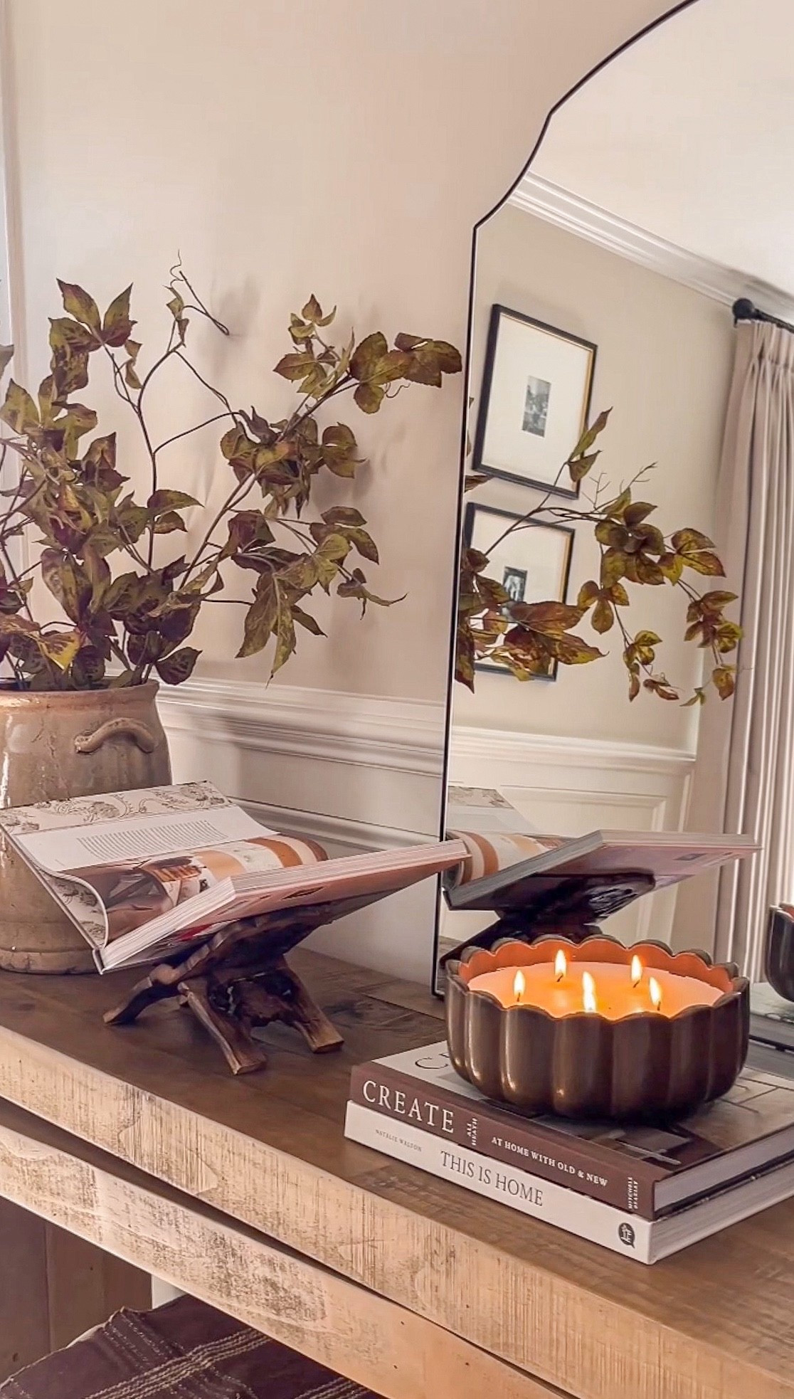 Fall Entryway 🍁🍂


Grape Ivy stems, Afloral, Four Hands, Henn/ Matthes console, Hanson Crackle Handled Vase, Candle Snuffer, Book stand, Petal Lane Home

#LTKStyleTip #LTKHome #LTKSeasonal