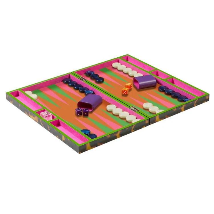 Tortoiseshell Lacquer Backgammon Set | Addison Ross UK
