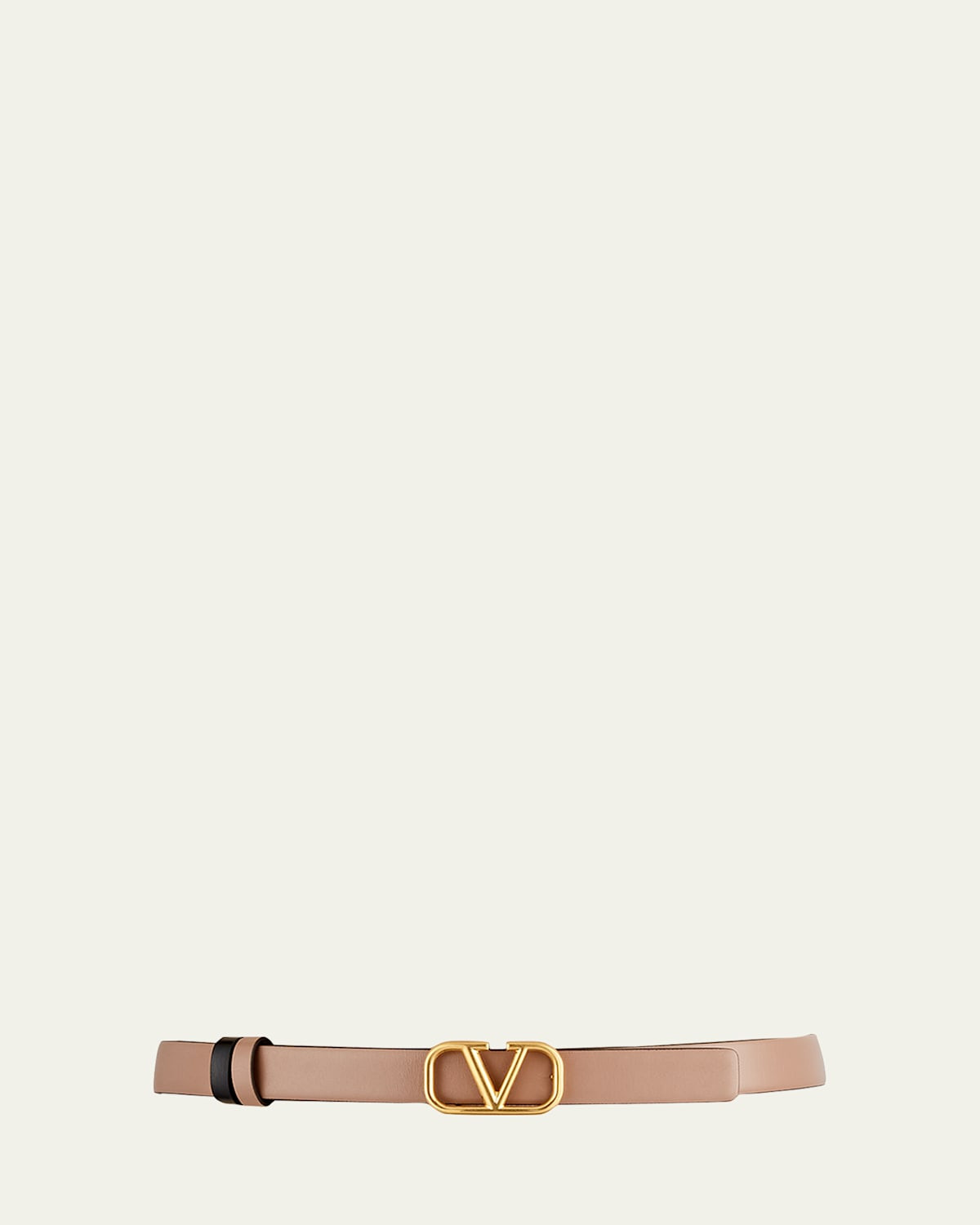 VLogo Leather Belt, 20mm | Bergdorf Goodman