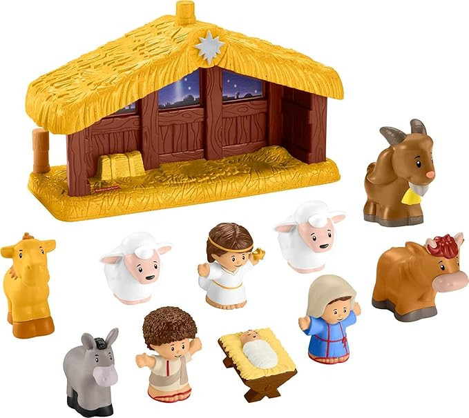 Fisher-Price Little People Toddler Playset Nativity Scene with Baby Jesus Mary & Joseph Figures f... | Amazon (US)