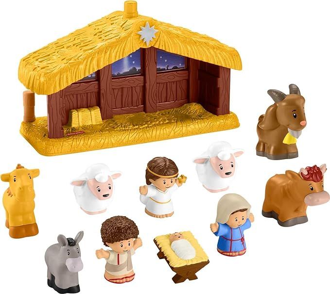 Fisher-Price Little People Toddler Playset Nativity Scene with Baby Jesus Mary & Joseph Figures f... | Amazon (US)