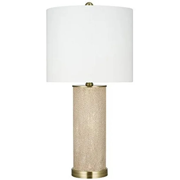 Amazon Brand – Rivet Modern Shagreen Table Lamp, LED Bulb Included, 25"H, Beige | Walmart (US)