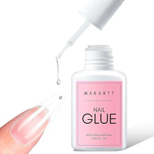 Makartt Super Strong Nail Glue for Press ons: Acrylic Nail Tips-Fake Nails-Salon Quality, Brush O... | Amazon (US)