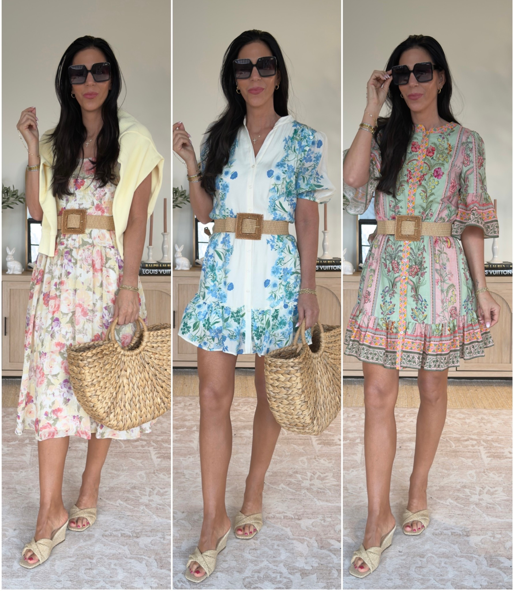 Stunning Spring Dresses 
Wearing a size 4 or small on all of them. They all come with a belt but I changed it out for a rafia belt. 
@Kohl's 


#LTKU #LTKOver40 #LTKSpringSale