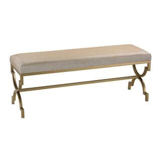 Titan Lighting Gold and Cream Bench TN-892719 | The Home Depot