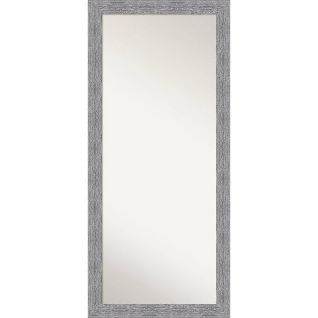 29" x 65" Bark Rustic Framed Full Length Floor/Leaner Mirror Gray - Amanti Art | Target