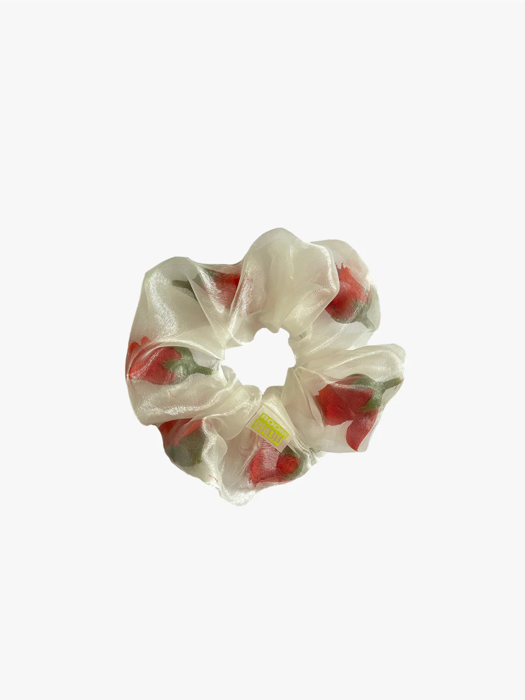 Flower Filled Mini Scrunchie - Red/White | Lisa Says Gah