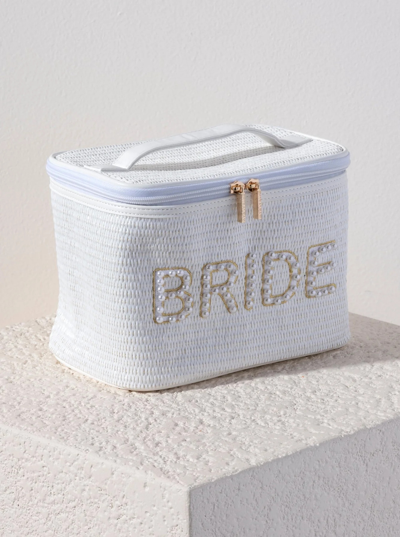 Shiraleah "Bride" Cosmetic Case, White | Shiraleah