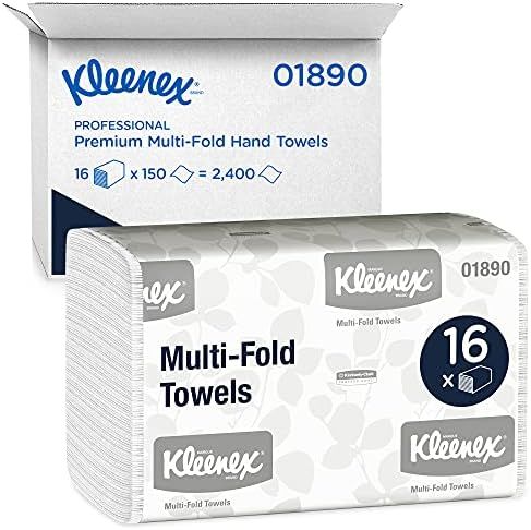 Kleenex Multifold Paper Towels (01890), White, 16 Packs / Case, 150 Tri Fold Paper Towels / Pack,... | Amazon (US)