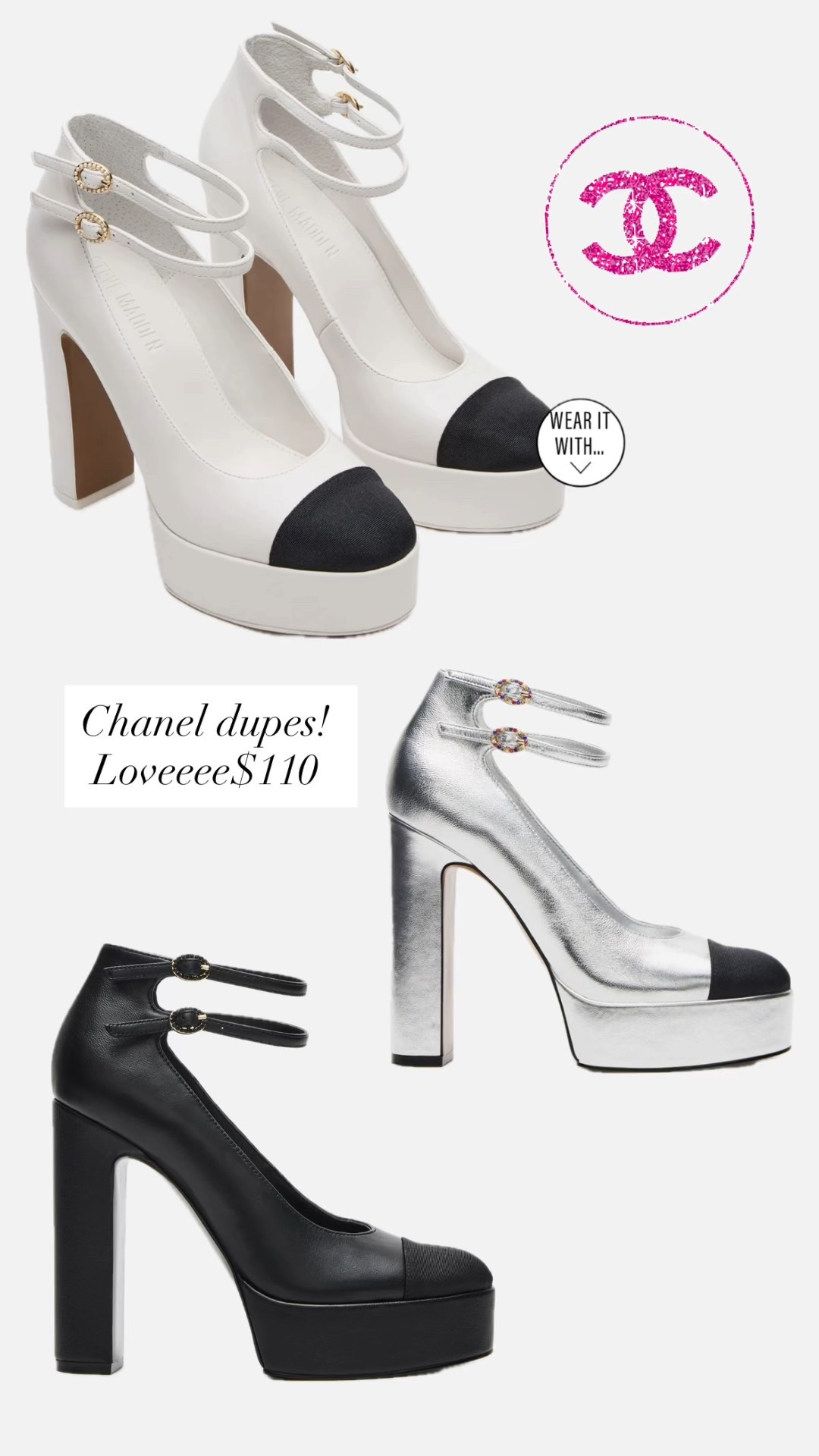 Steve Madden doing extra extra extra with this Chanel platform dupe — daily edit cover from Found by Em