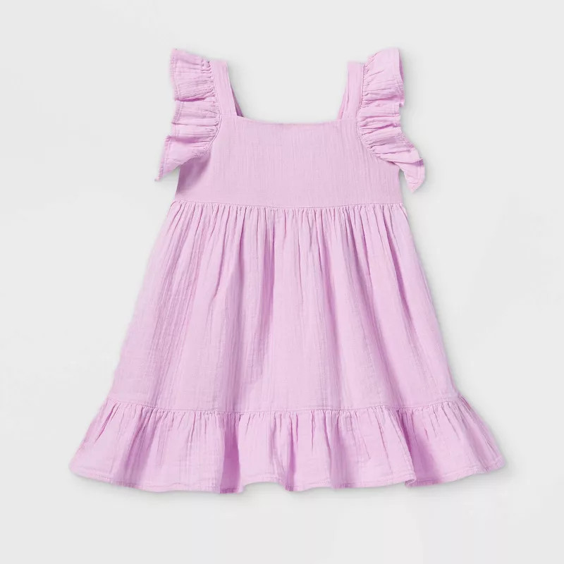 Toddler Girls' Tiered Ruffle Sleeve Dress - Cat & Jack™ | Target