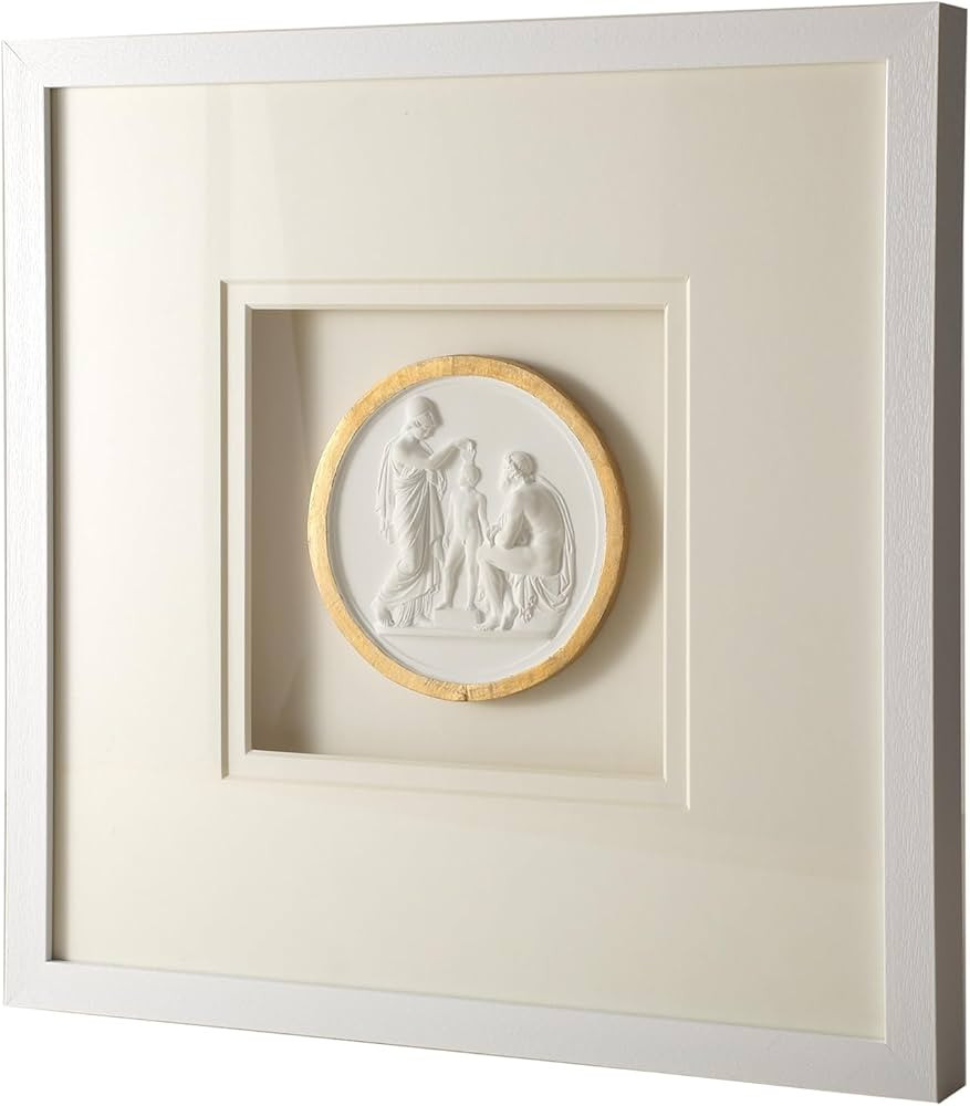 Amazon.com: Sculpture Wall Art,French Vintage Decor with Framed,Aesthetic Gold Paintings for Home... | Amazon (US)