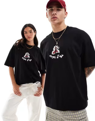 ASOS DESIGN Disney unisex oversized t-shirt with 101 Dalmatians Cruella print in black | ASOS (Global)