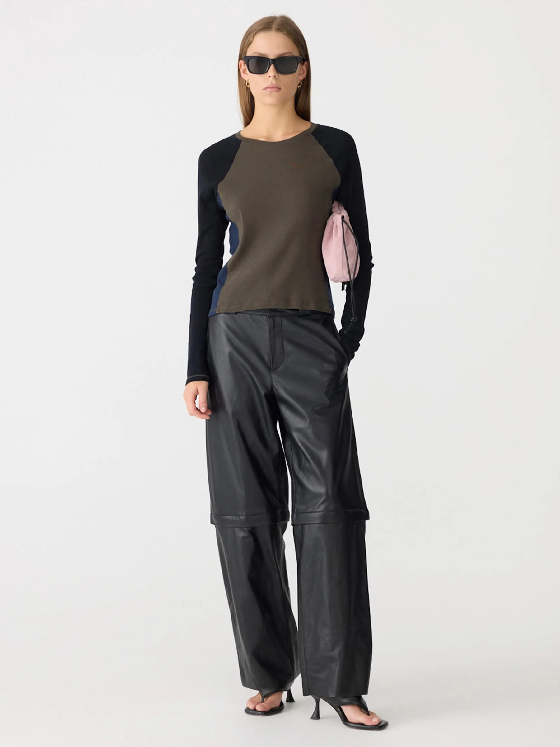 Leather Zip Off Pant | Bassike
