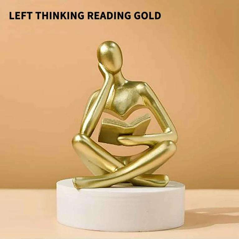 Reading Thinker Statues for Home Decor, Modern Abstract Art Aesthetic Sculptures, Resin Figurines... | Walmart (US)